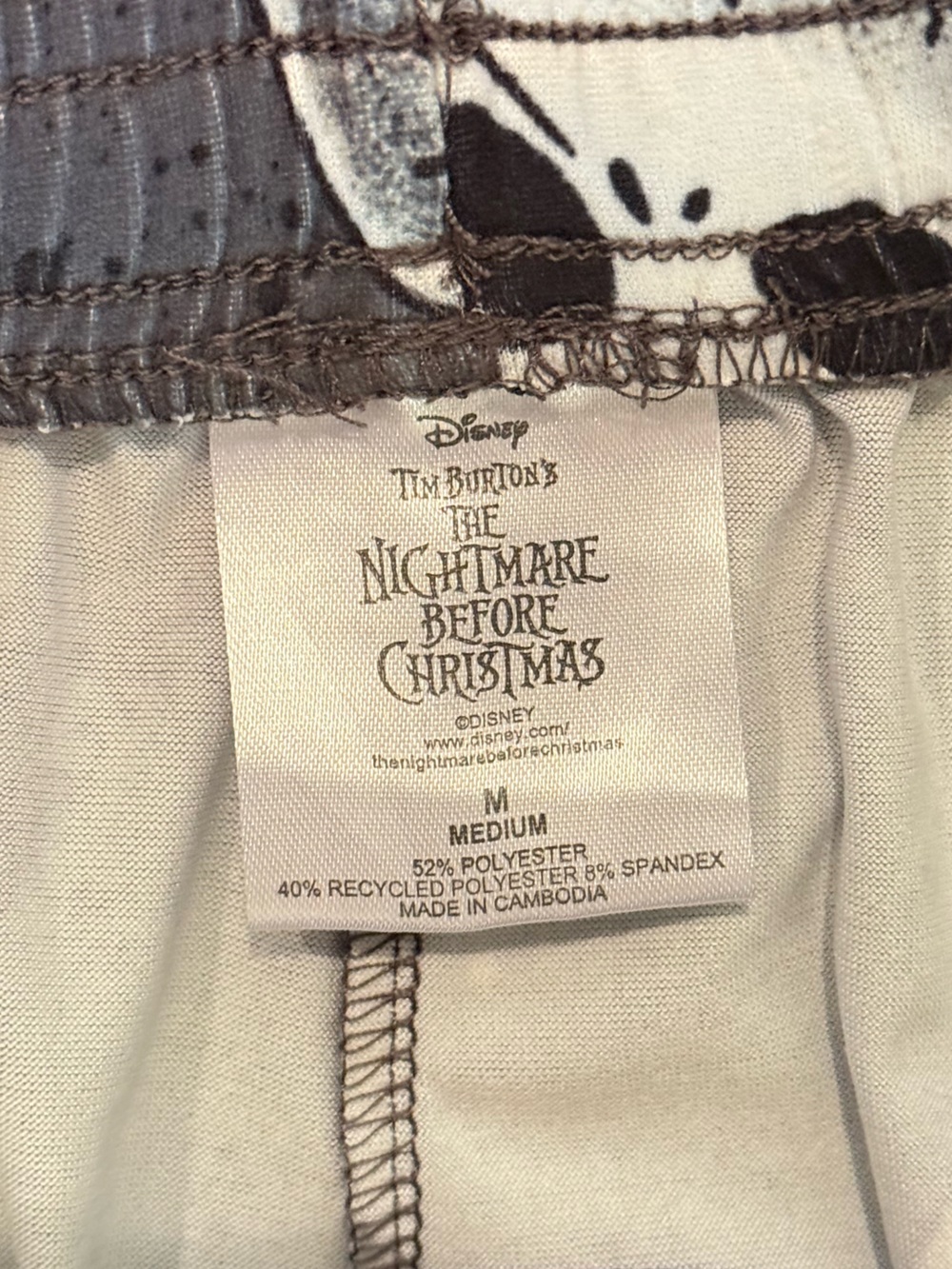 Disney Gray and White Jack Skellington Kids Pajama Pants - Picture 2 of 10